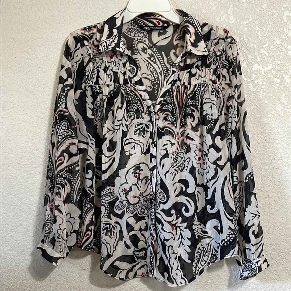 ZARA Long Sleeve Blouse
